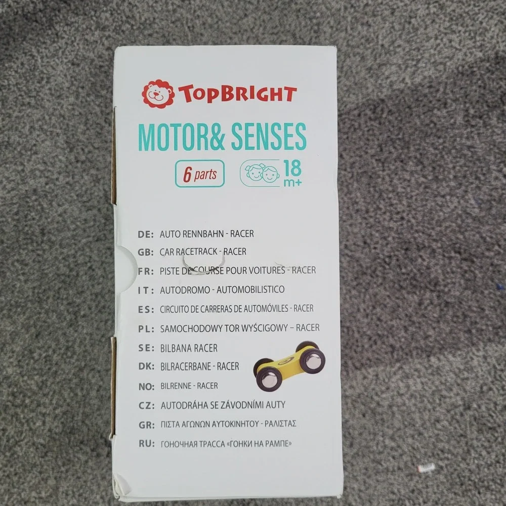 TopBright Wooden Car Racetrack‎ Montessori Style Motor & Senses Toy 18M+ NIB